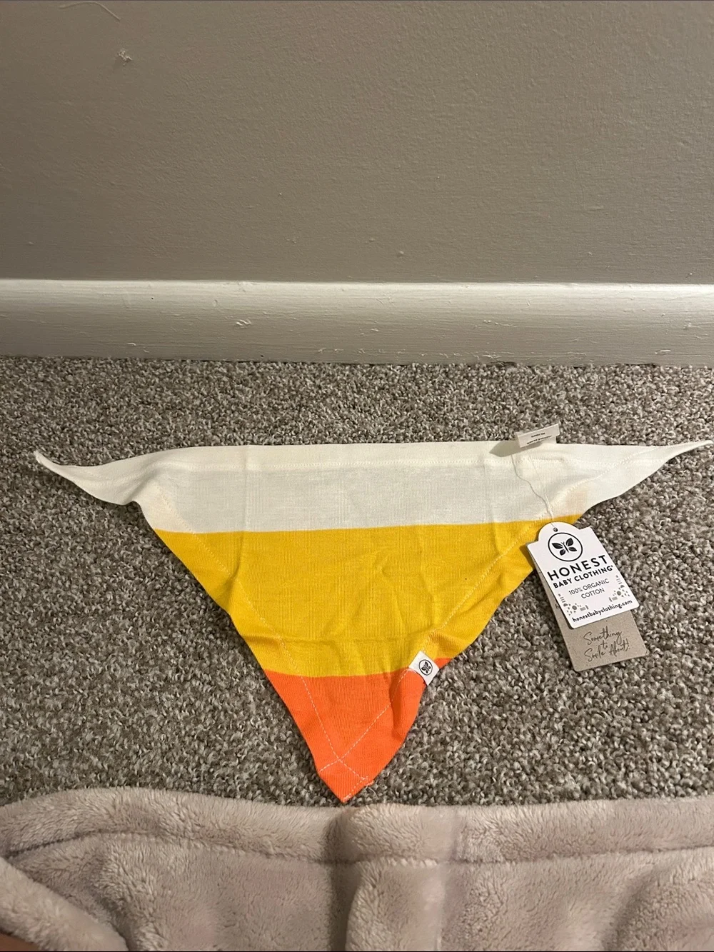 Yellow & Orange Tri-Stripe Bandana Bib